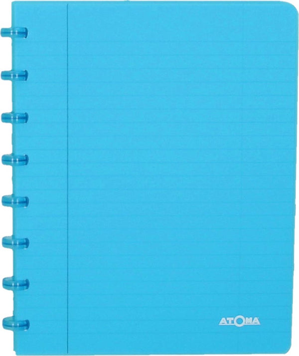 Atoma trendy schrift | ft a5 | 144 bladzijden | gelijnd | transparant turkoois