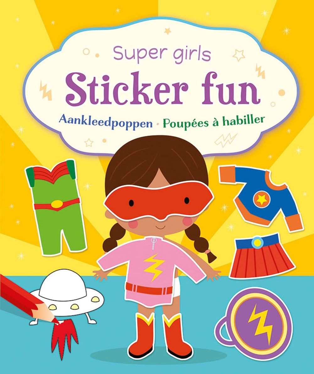 Deltas super meiden stickerplezier - aankleedpoppen stickerboek