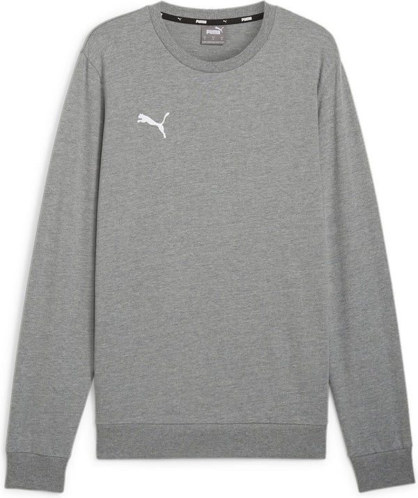 Puma teamgoal casuals crew neck sweat heren sporttrui - medium gray heather- white