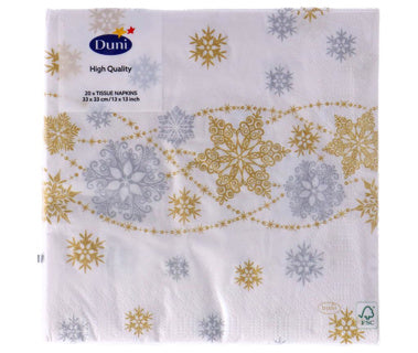 Duni servetten sneeuwwit 33x33 cm