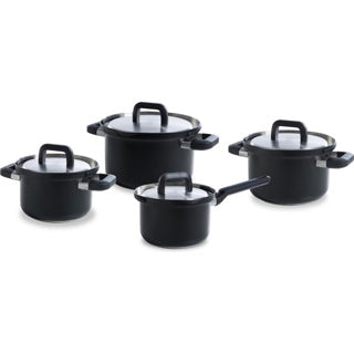 Bk flow cool zwart RVS pannenset 4-delig