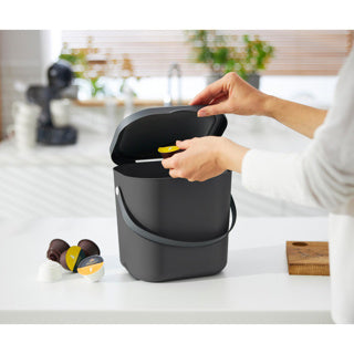 Rotho bio afvalbakje 6 l albula antraciet