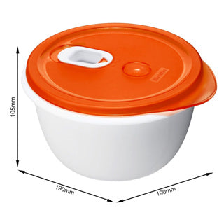 Rotho magnetronschaal 1,5 l micro papaja rood