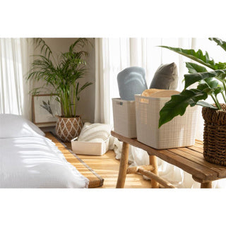 Curver jute mand 20 l gebroken wit