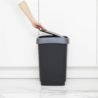 Rotho twist afvalbak 25l dark silver