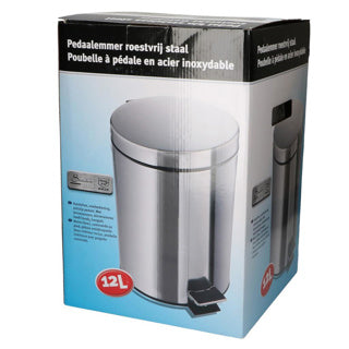 Pedaalemmer RVS 12 liter incl binnenemmer