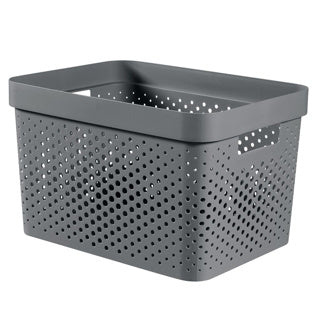 Curver oneindig dots opbergmand 17 l antraciet