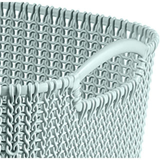 Curver opbergmand gebreide look 19l lichtblauw