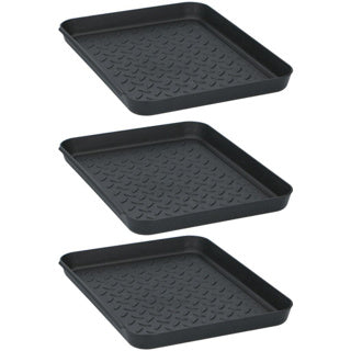 Tom multifunctionele bakken 35x27,5x3 cm 3 stuks zwart