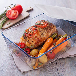 Pyrex kok vriesovenschalen rechthoekige set van 2 22 x 17 en 24 x19 cm