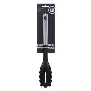 Excellent houseware spaghettilepel 33 cm rvs zwart nylon
