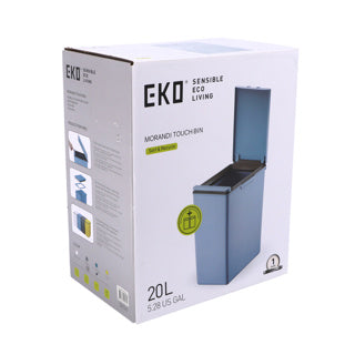 Eko - morandi touch 20 liter - plastic - blauw - prullenbak