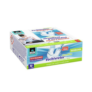 Bison vochtvreter vochtmagneet navulling geurloos 450gr | 2 stuks