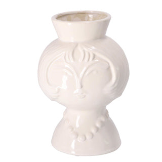 Gusta vaas met gezicht ø16 5x23,5cm | 3 stuks