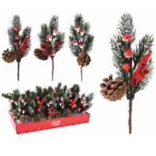 Kerststeker 22 cm 3 assorti design