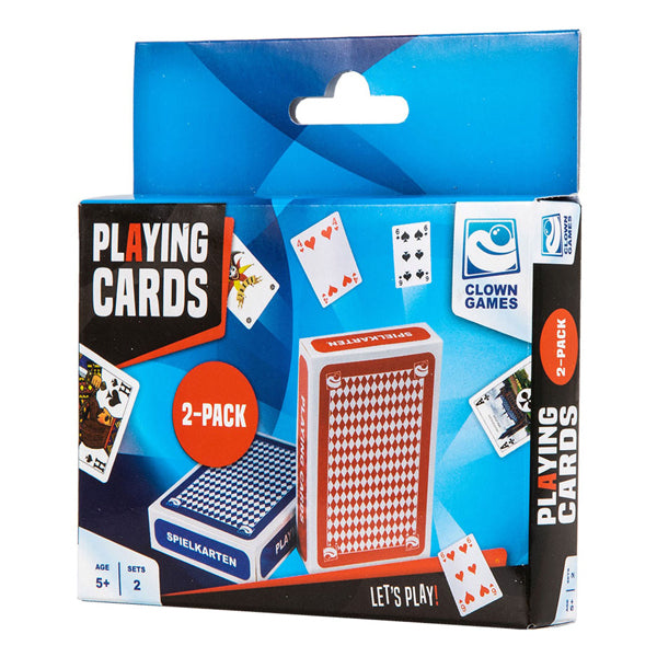 Clownspellen speelkaartenset 2 stuks