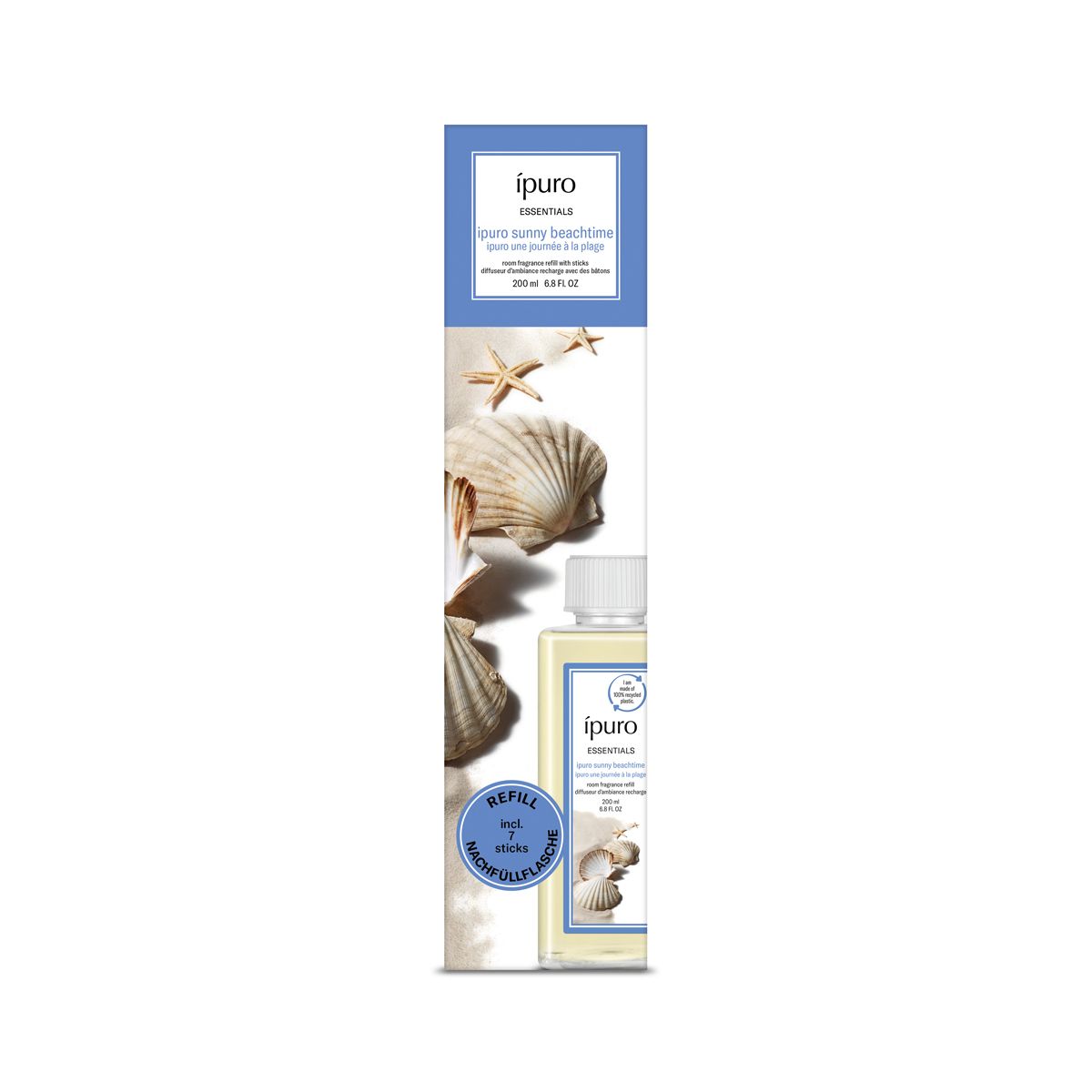 Ipuro geurdiffuser navulling sunny beachtime 200ml