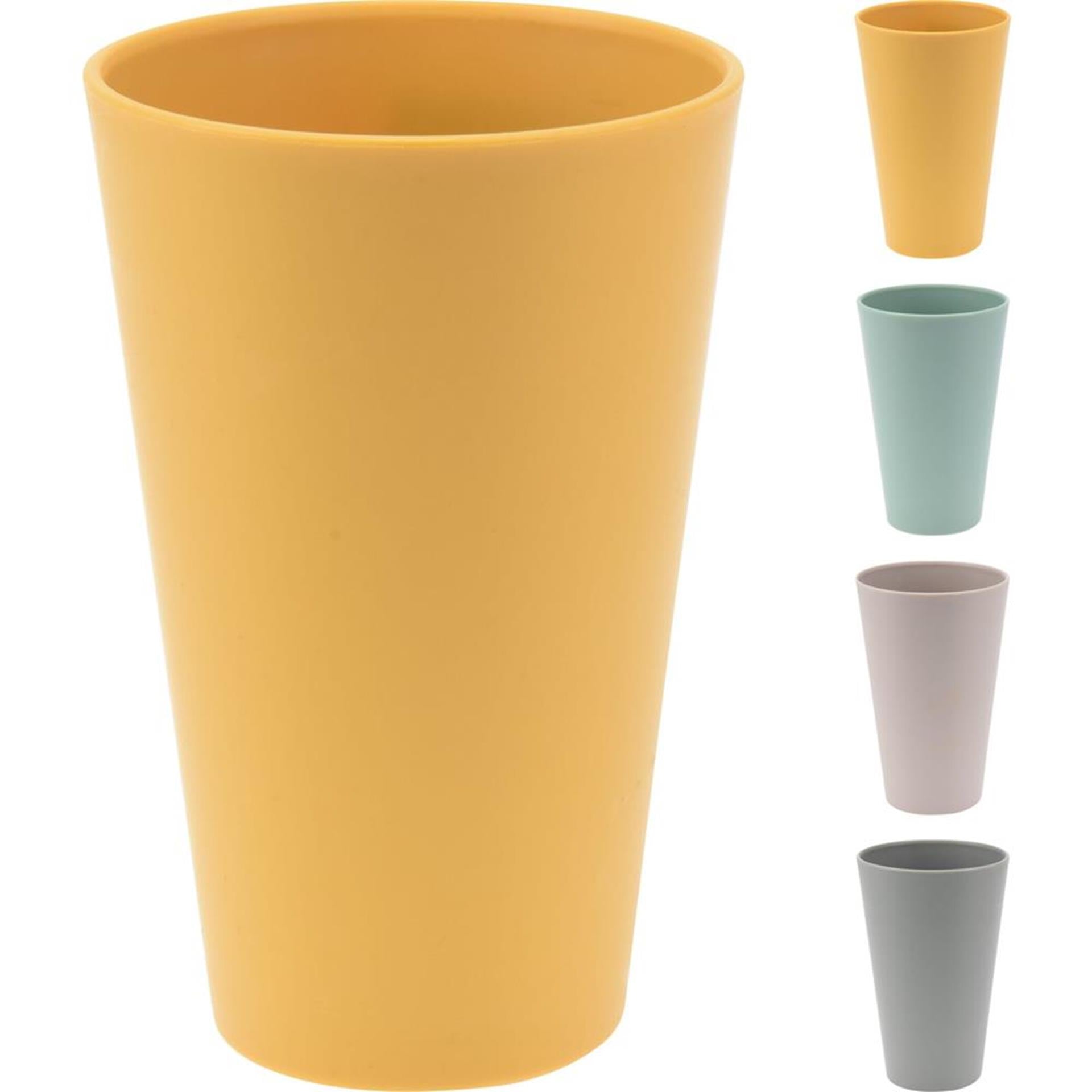 Excellent houseware beker gerecycled kunststof 400ml