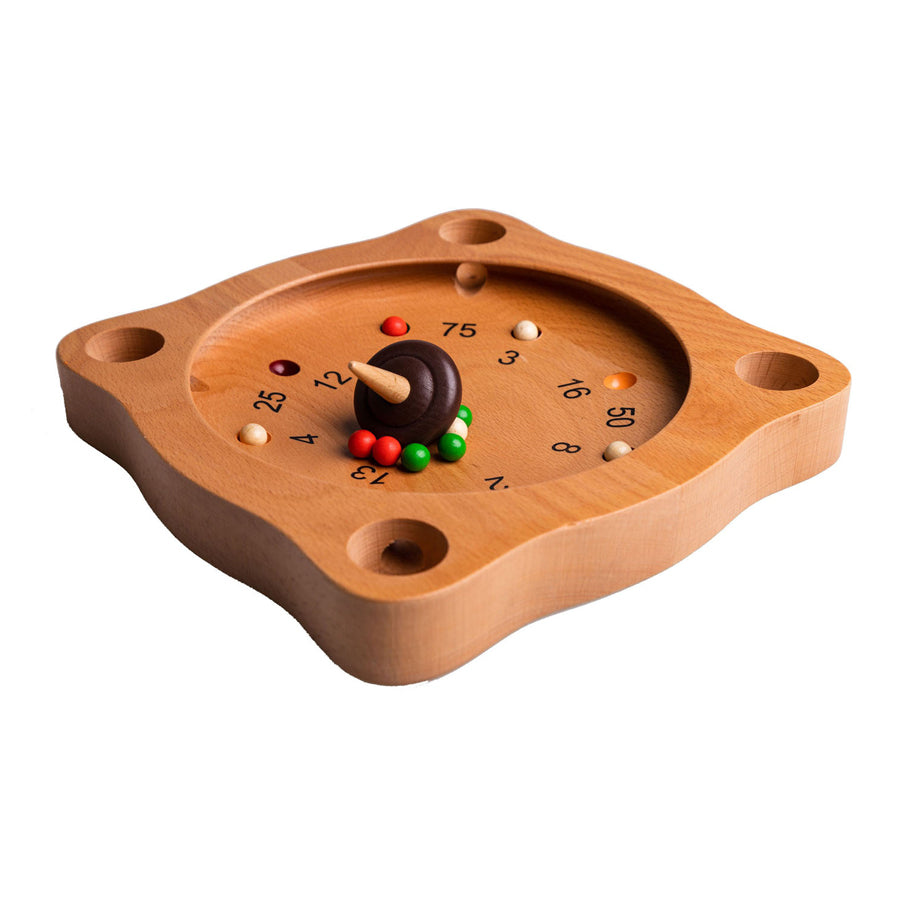 Clownspellen tiroler roulette houten bordspel