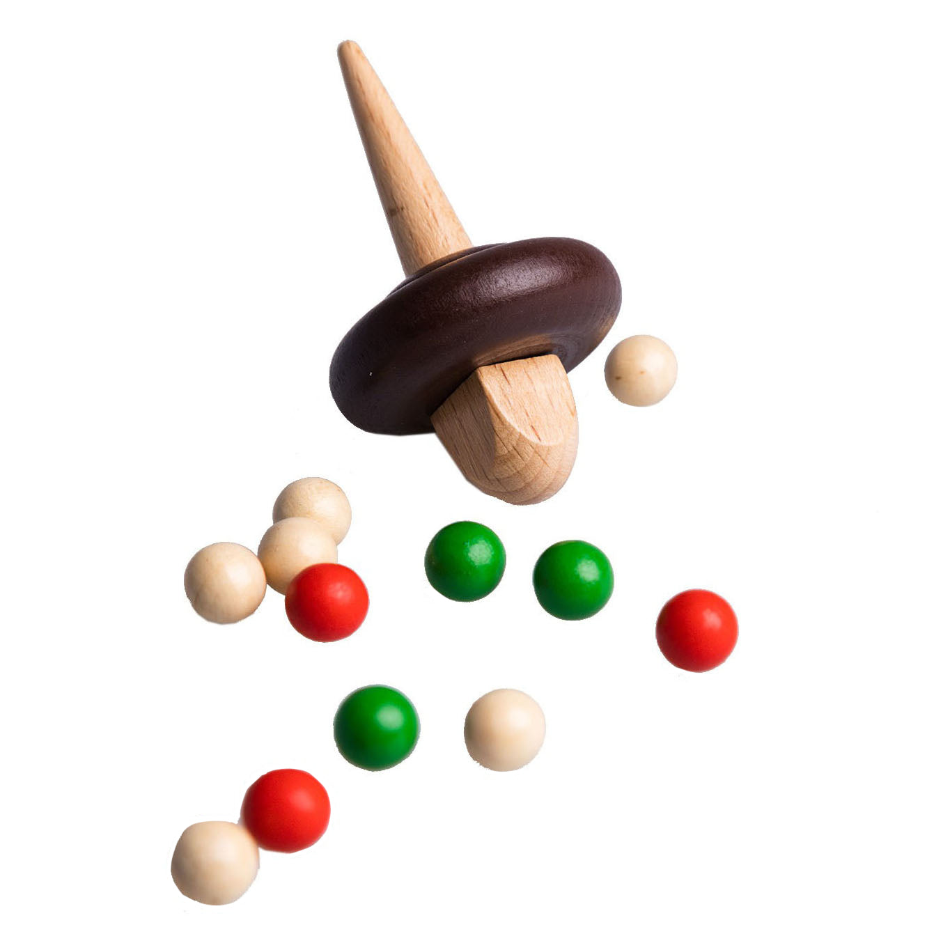 Clownspellen tiroler roulette houten bordspel