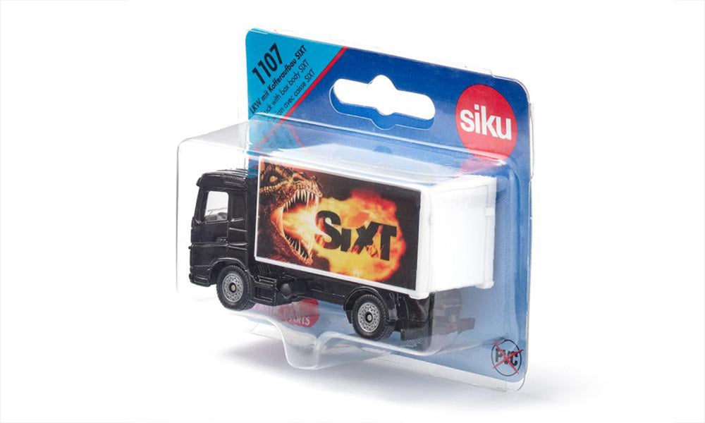 Siku vrachtwagen met gesloten opbouw sixt 1:87 nr 1107