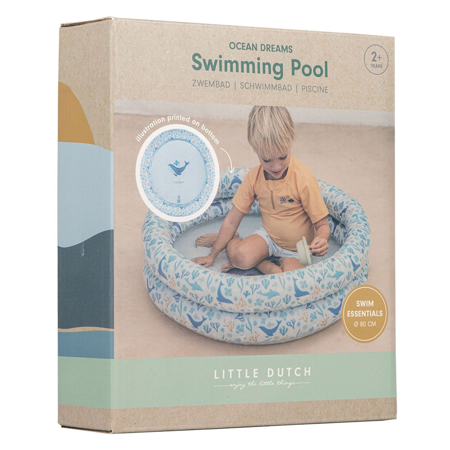 Little Dutch Ocean Dreams zwembad blauw, 80cm
