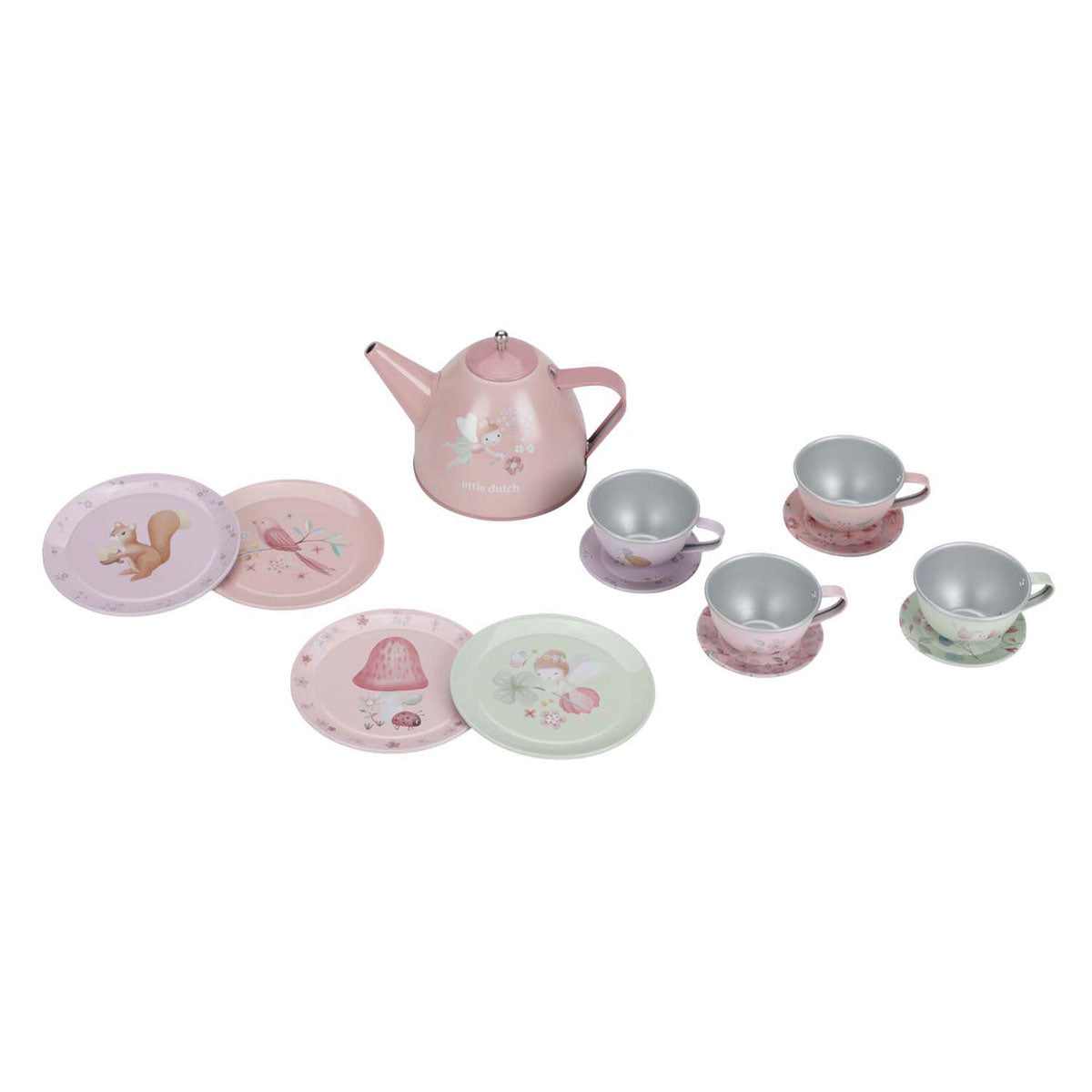Little Dutch Fairy Garden Tinnen theeservies