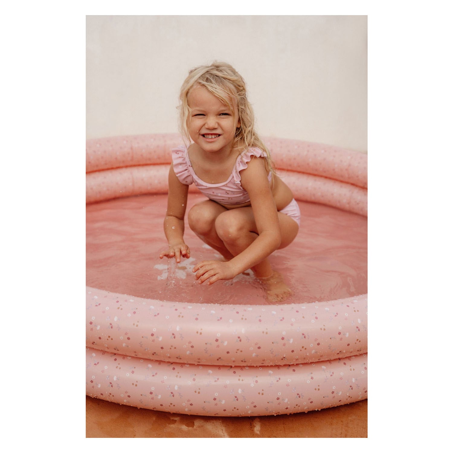 Little Dutch zwembad bloemen en vlinders 150 cm roze