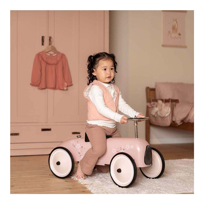 Little Dutch retro loopauto roze