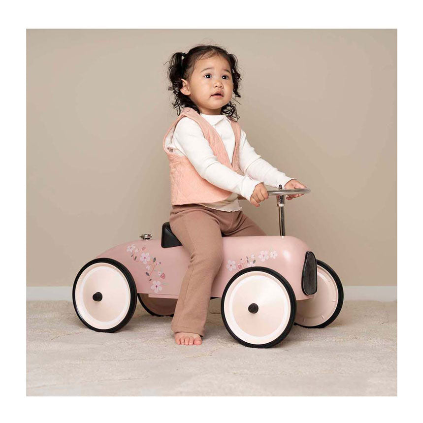 Little Dutch retro loopauto roze