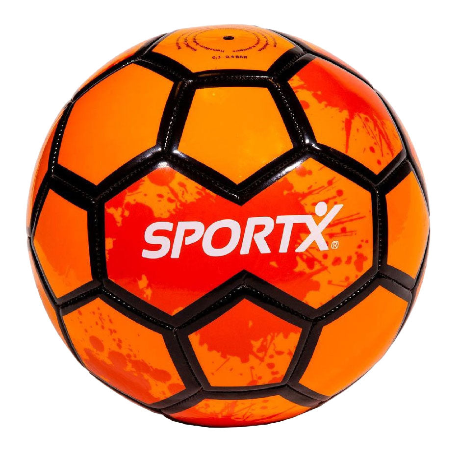Sportx voetbal oranje – strand recreatie – maat 5-formaat (ø 22 cm) -