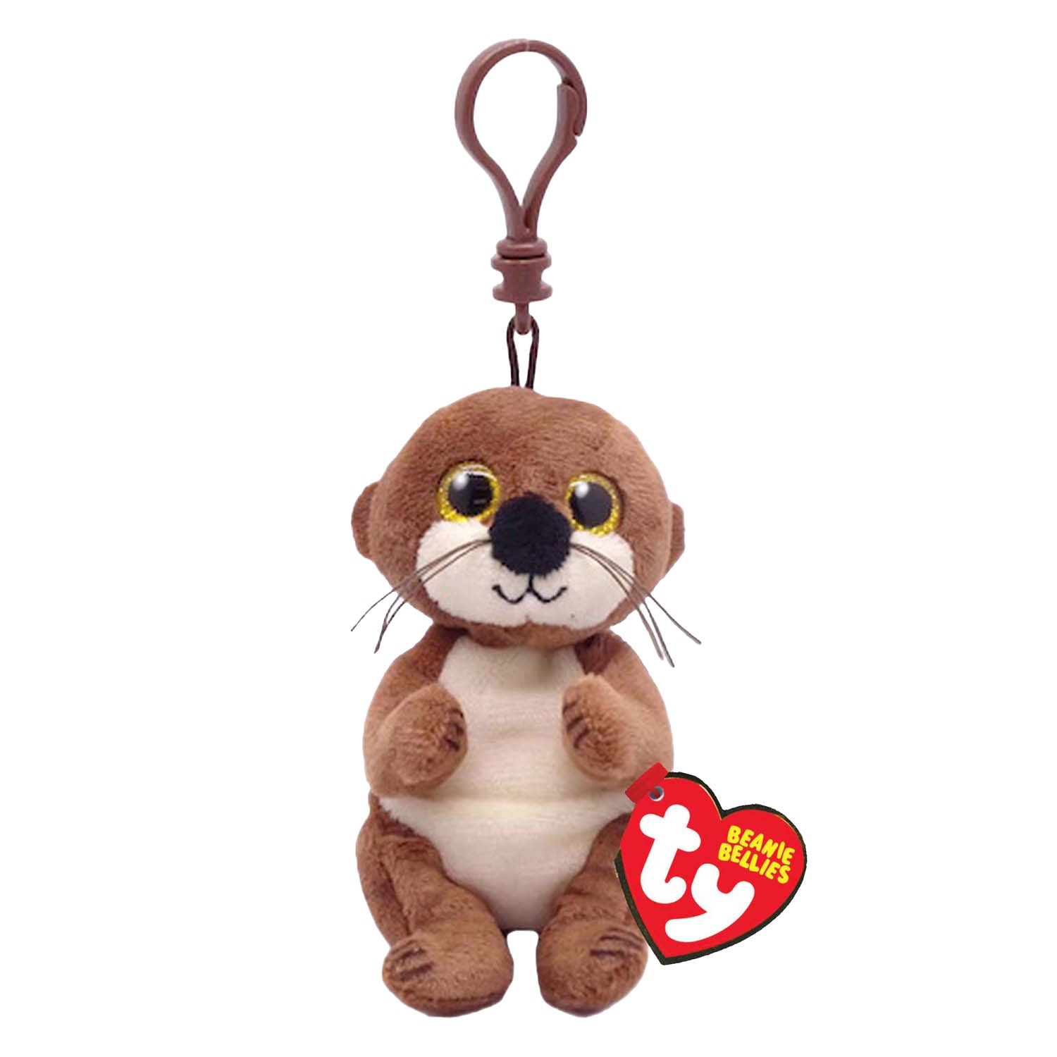 Ty beanie babies buikclip mitch otter, 10 cm