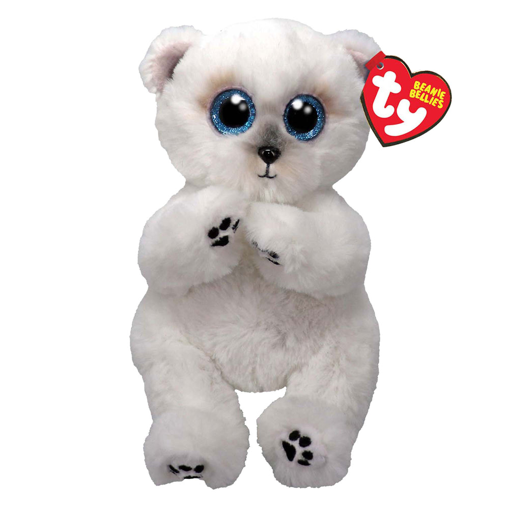 Ty Beanie Baby's Bellies Wuzzy Beer Wit, 15cm