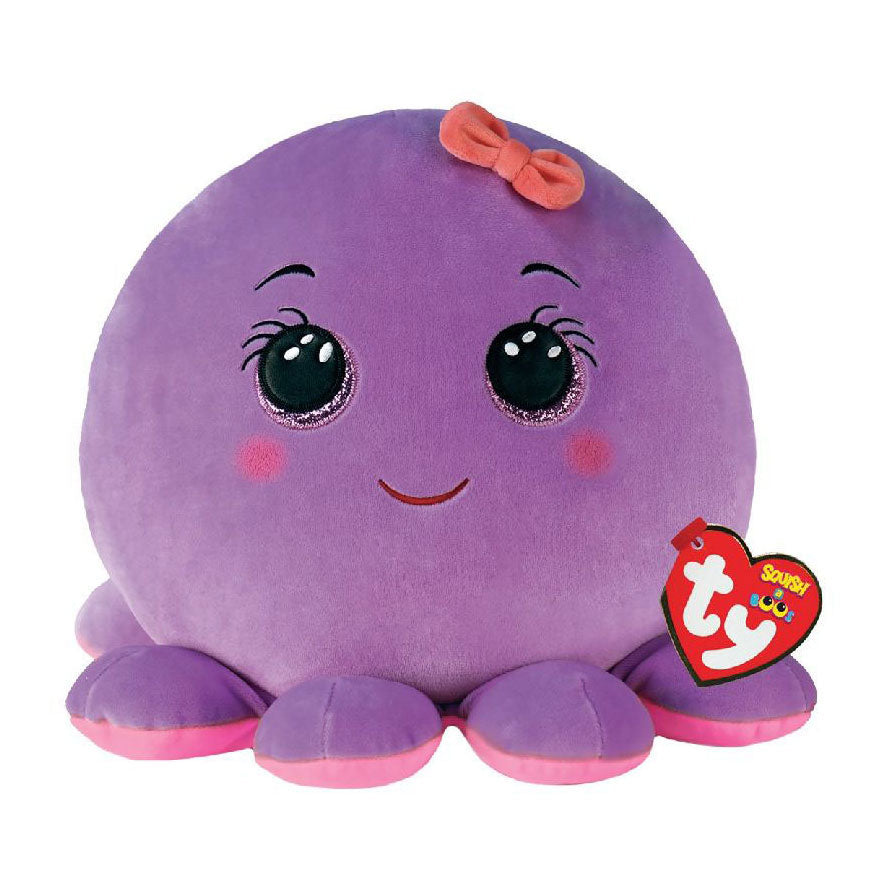 Ty beanie ty squish a boo octavia paarse octopus, 20 cm