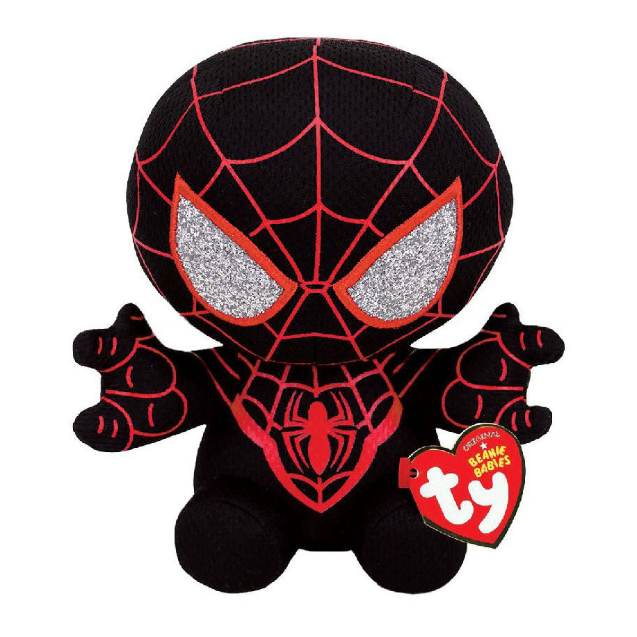 Ty beanie spiderman miles morales, 15cm