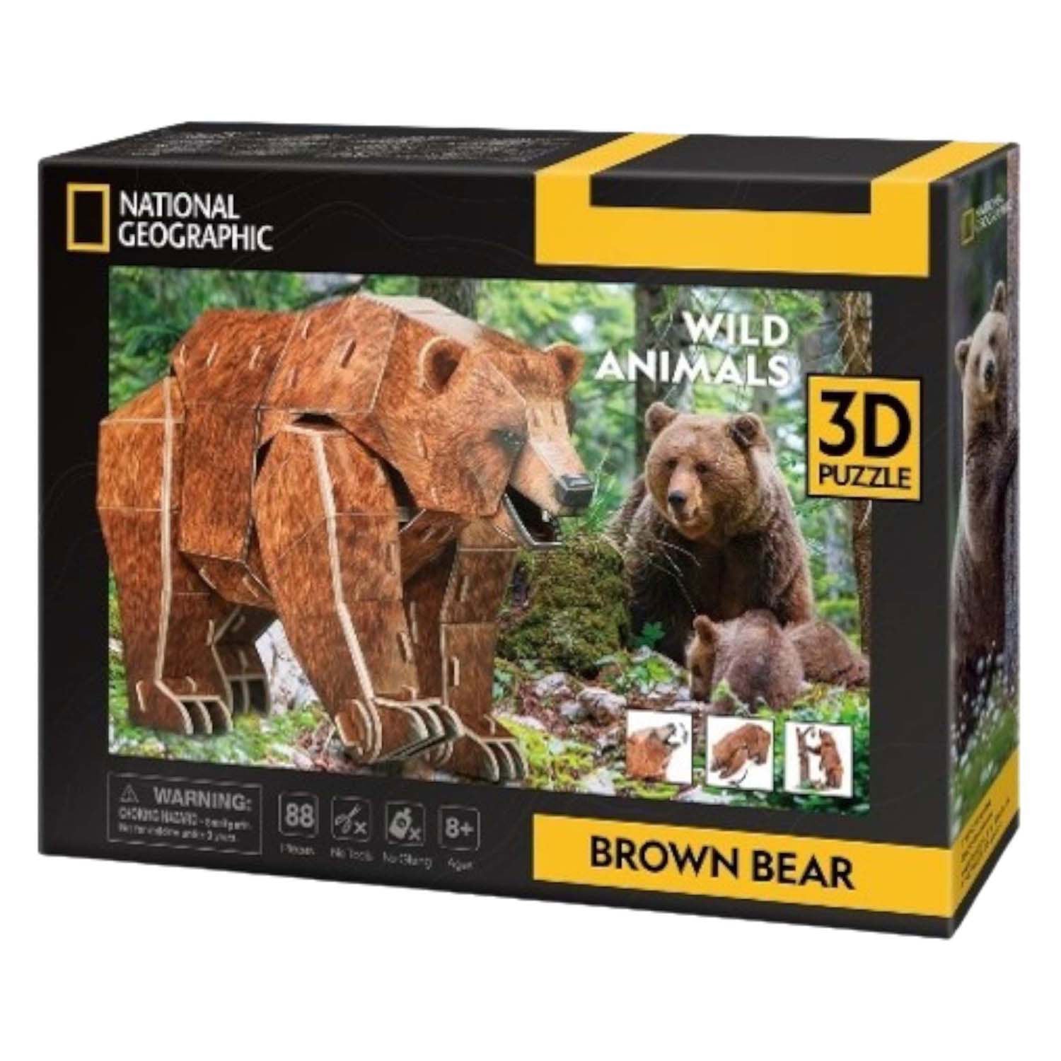 Cubic fun 3D puzzel van National Geographic Bruin Beer