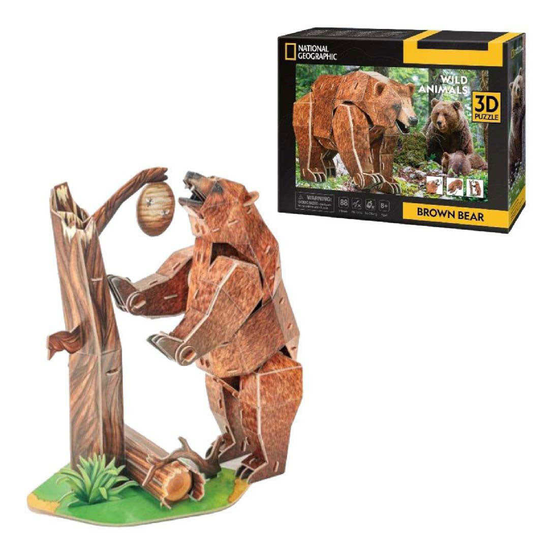 Cubic fun 3D puzzel van National Geographic Bruin Beer