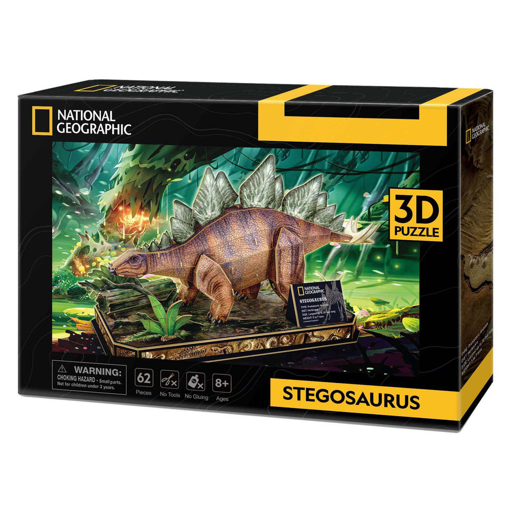 Kubieke leuke 3D-puzzel van National Geographic Stegosaurus