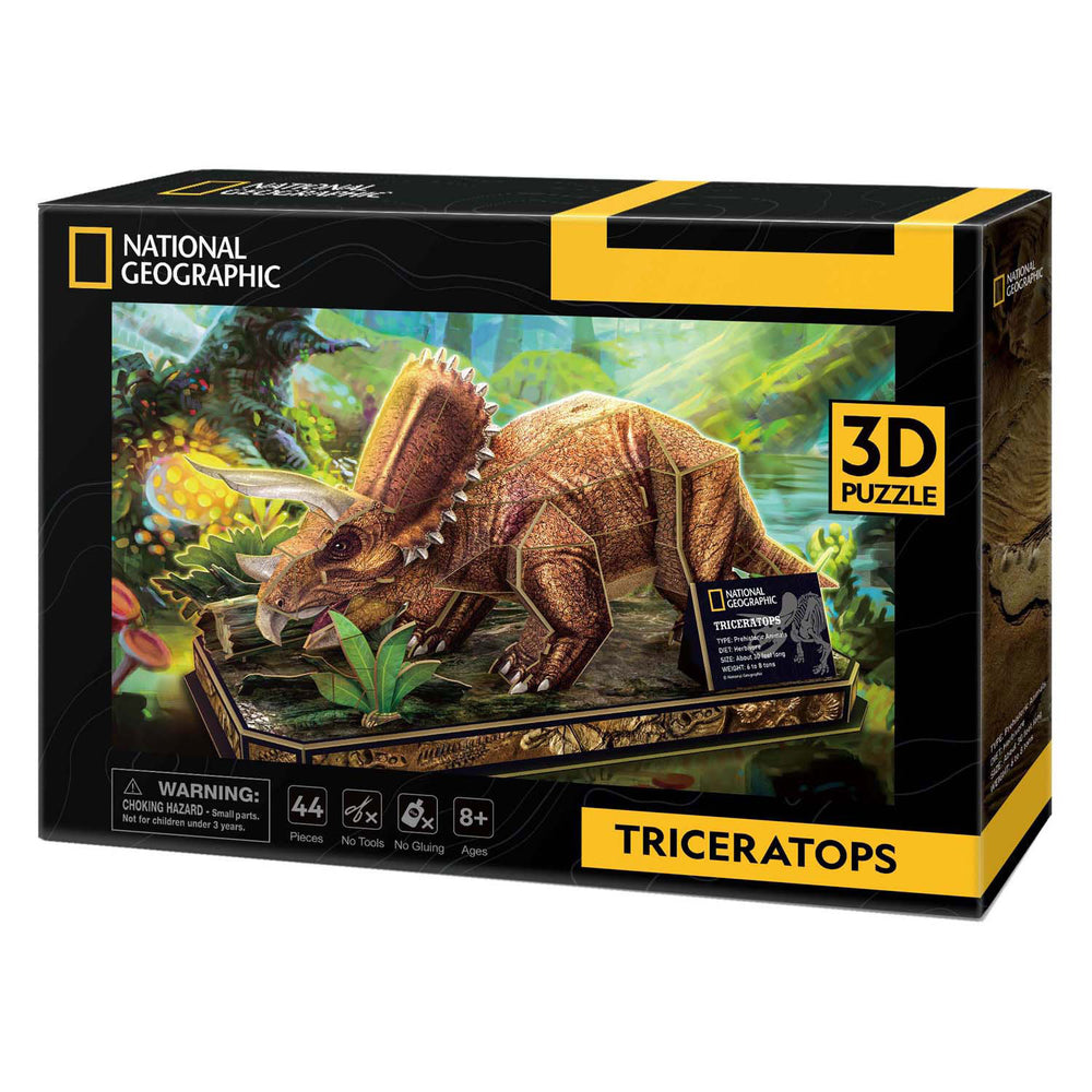 Cubic fun 3D puzzel van National Geographic met triceratops