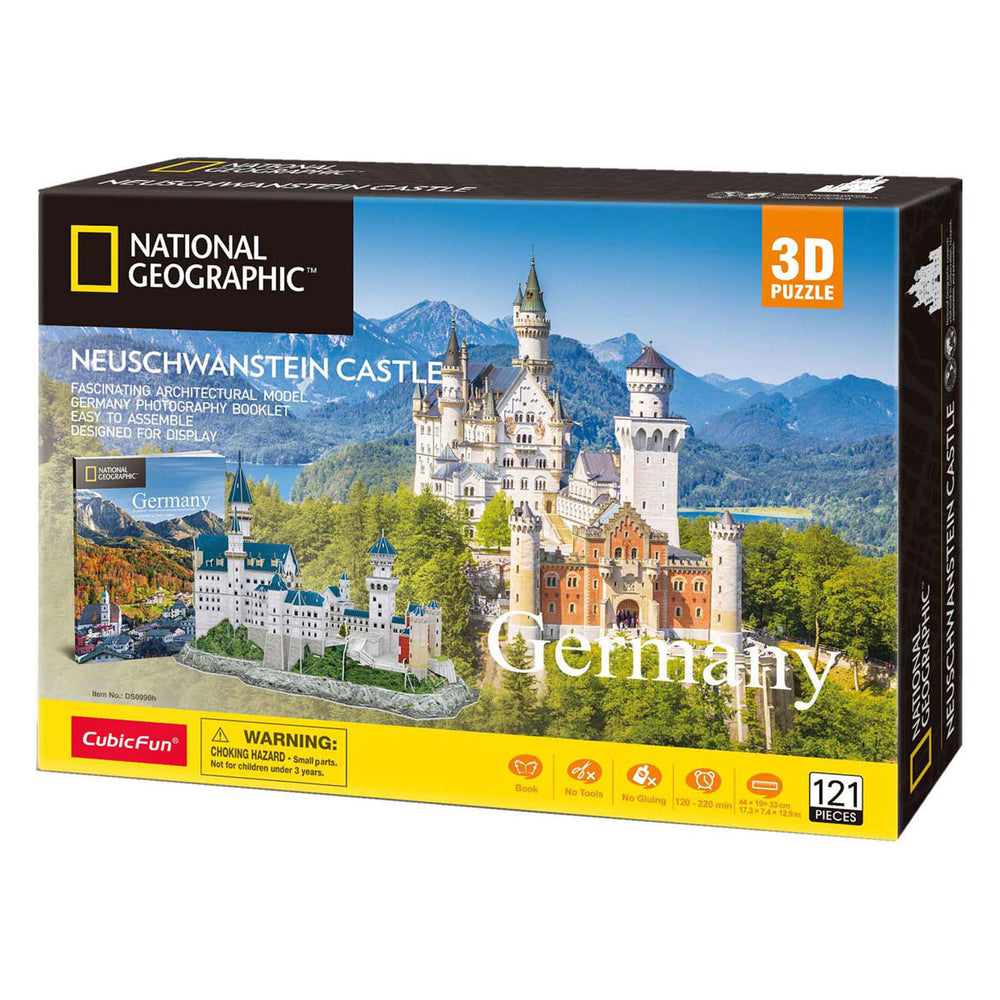 Kubieke leuke 3D-puzzel van National Geographic: Kasteel Neuschwanstein