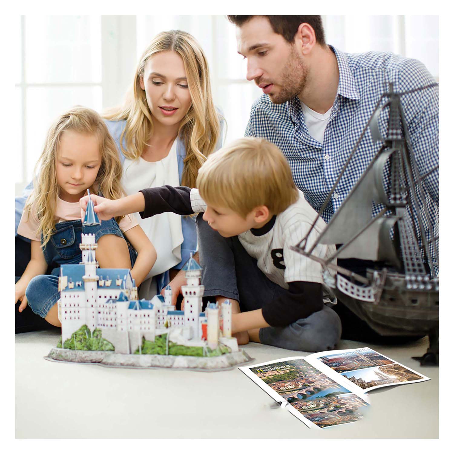 Kubieke leuke 3D-puzzel van National Geographic: Kasteel Neuschwanstein
