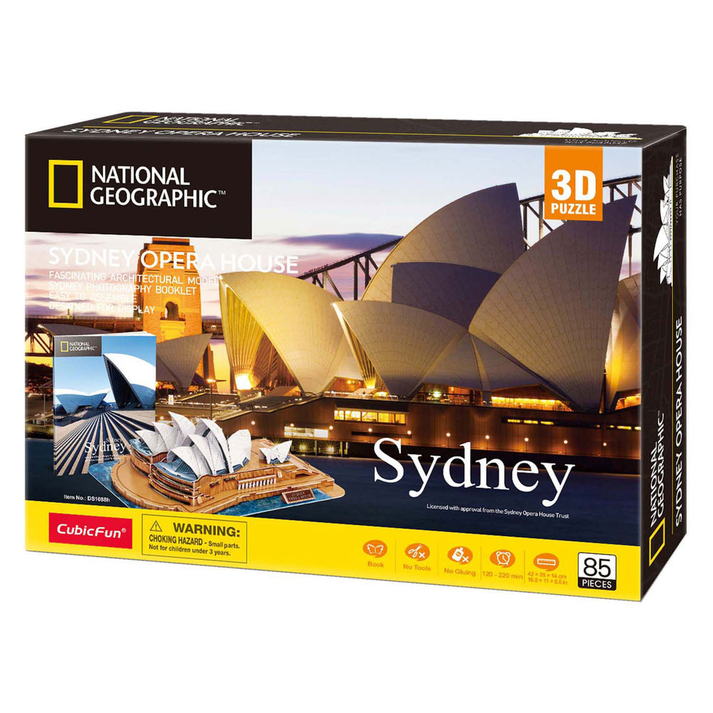 Kubieke leuke 3D-puzzel National Geographic Opera House Sydney