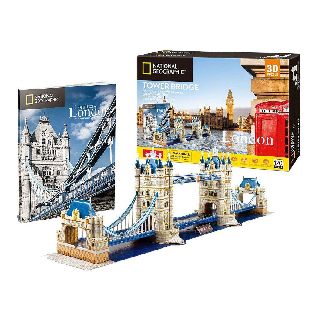 Kubieke leuke 3D-puzzel van National Geographic Tower Bridge