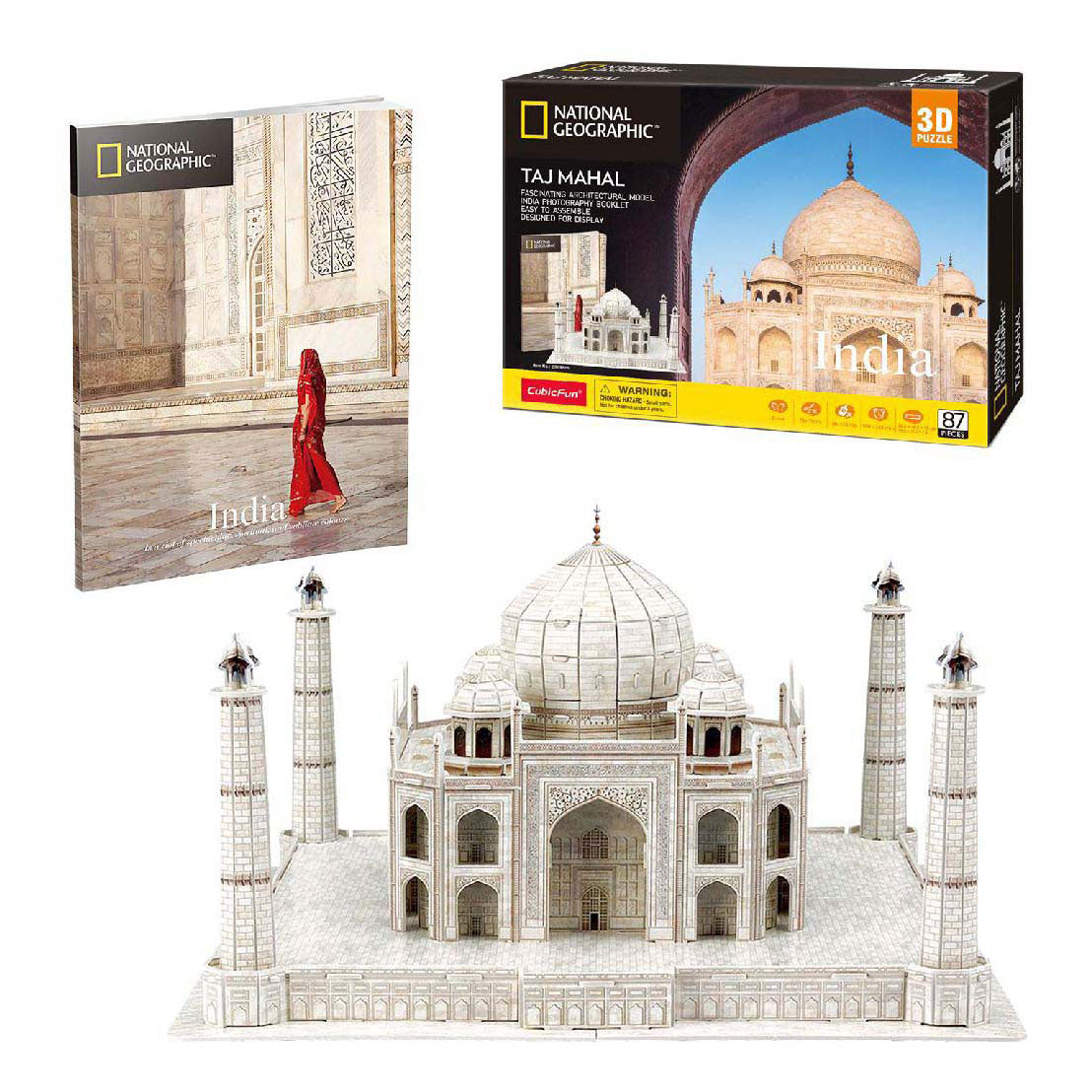 Kubieke leuke 3D-puzzel van National Geographic Taj Mahal