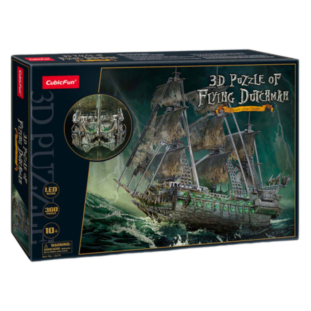 Kubieke leuke 3D-puzzel vliegende hollander met led-verlichting