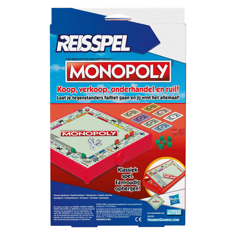 Hasbro monopoly reisspel 2-4 spelers