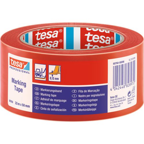 Tesa vloermarkeringstape 60760 rood 50 mm x 33 m