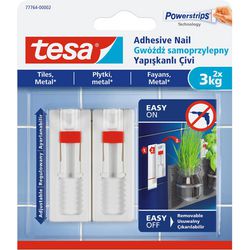 Tesa lijmnagel voor tegels metaal - verstelbaar - 3 kg houdkracht