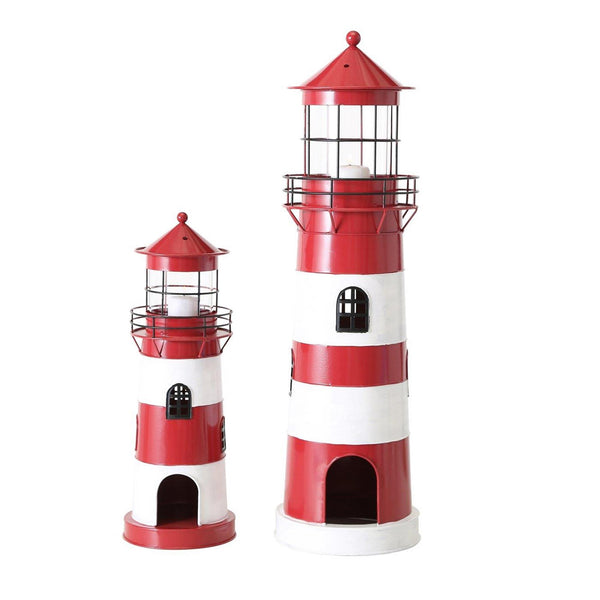 Boltze home lantaarn vuurtoren set 2-delig h42-64cm