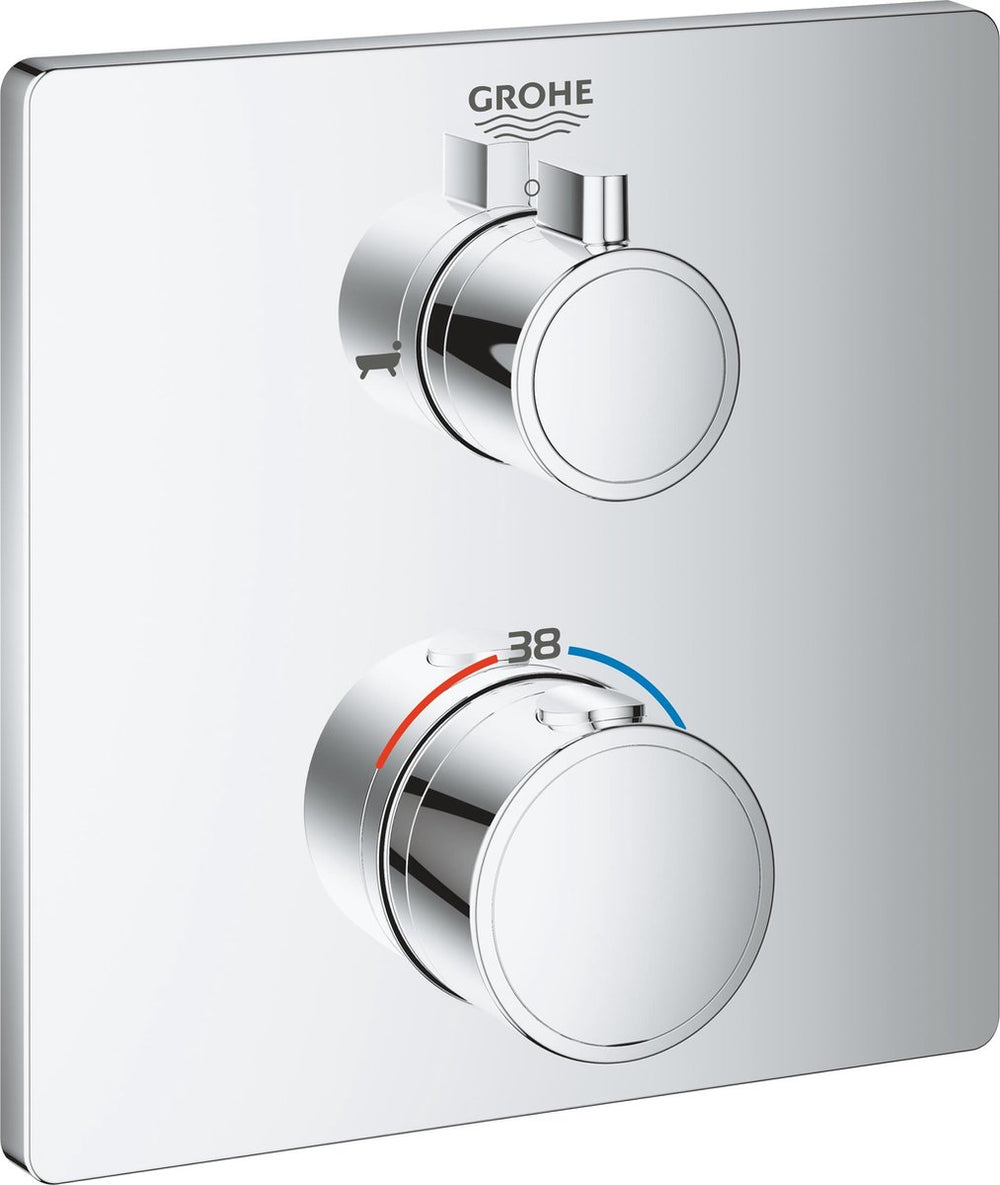 Grohe grohtherm thermostatische inbouw douchekraan - douche bad omstelling - chroom